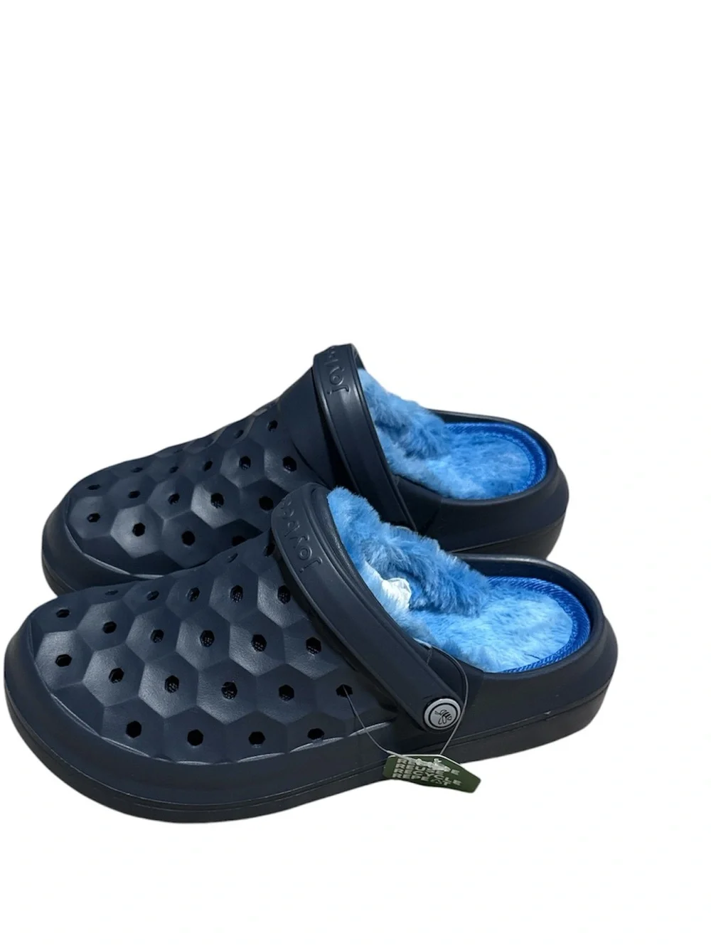Kids Navy Blue Popinz Clog with Removable Plush Lining - J4 NWT